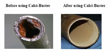 before and after Calci-buster use